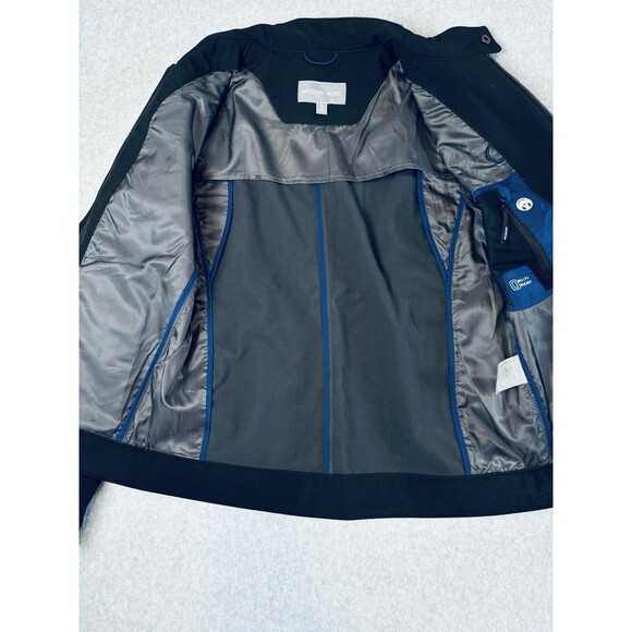 Michael Kors Men’s Tech Racing Shell Jacket Coat Black Zip Up Pockets Medium - Picture 11 of 15